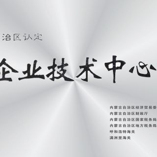 研發中心被自治區認定為企業技術中心